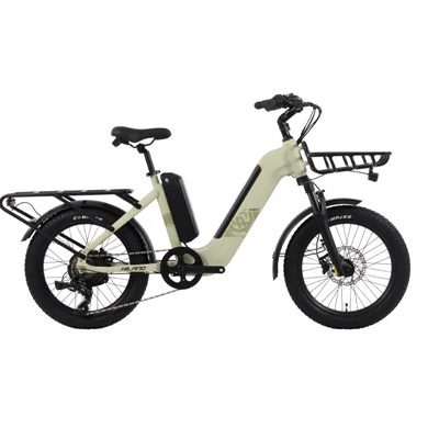 20 inç Yağ Tire Bisiklet 48V 500W Çift Pil Ebike 2 Sepetli Elektrikli Kargo Bisikleti
