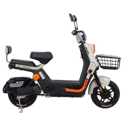 Joykie Elektrikli Bisiklet 60V 20AH 40km/s 800W Kompakt Ön Sepet Çift Koltuklar Şık Turuncu Aksanlar